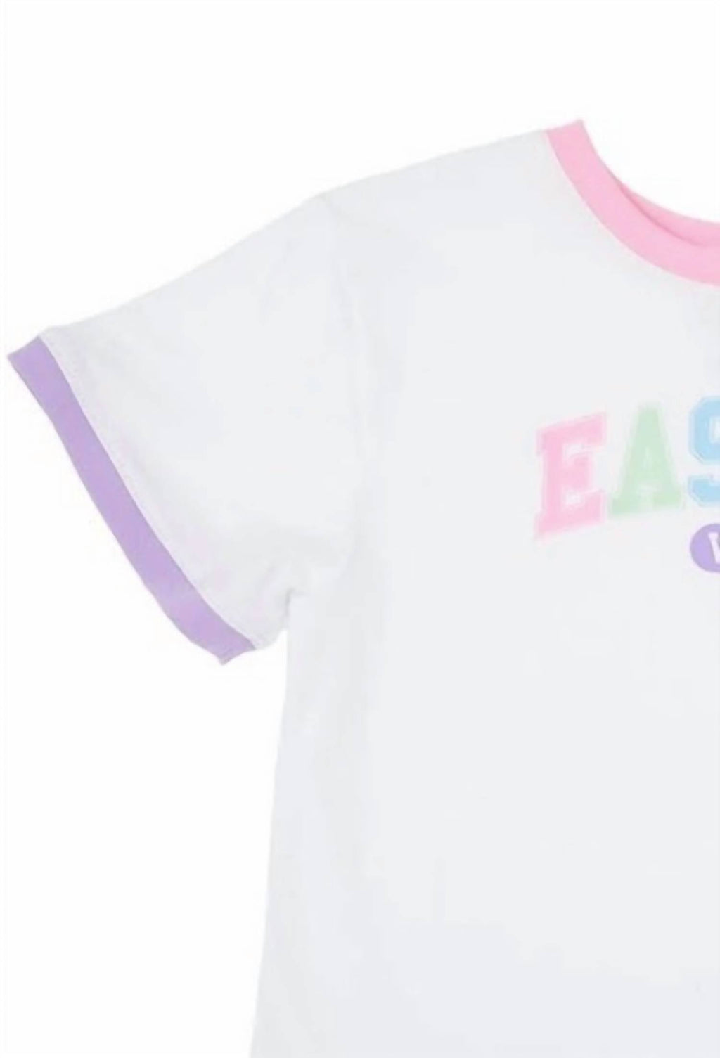 Girl's Easter Vibes Ringer Boxy Tee