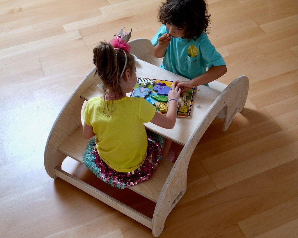 2in1 Montessori Seesaw and Table Chair Set