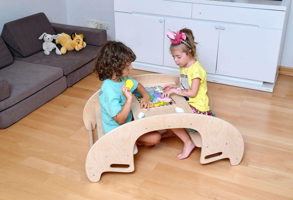 2in1 Montessori Seesaw and Table Chair Set