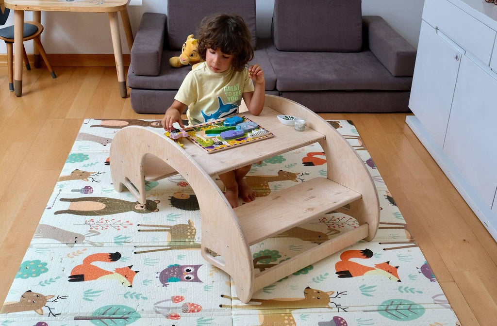2in1 Montessori Seesaw and Table Chair Set