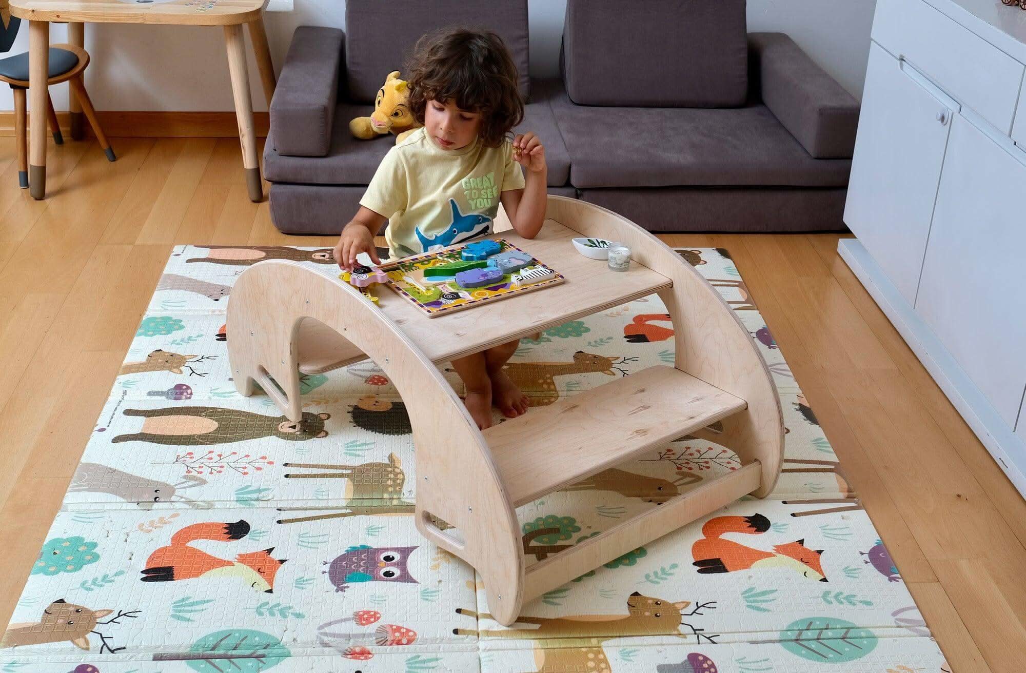 2in1 Montessori Seesaw and Table Chair Set