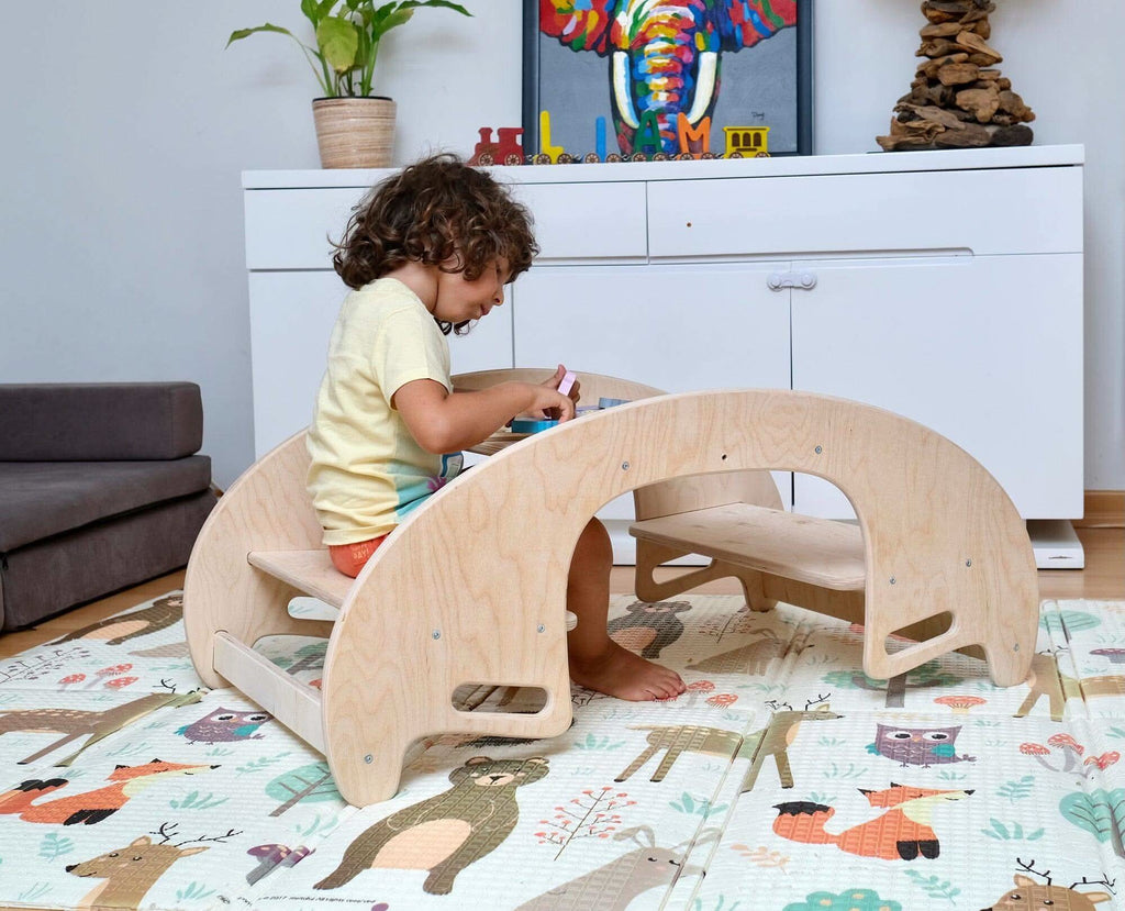 2in1 Montessori Seesaw and Table Chair Set