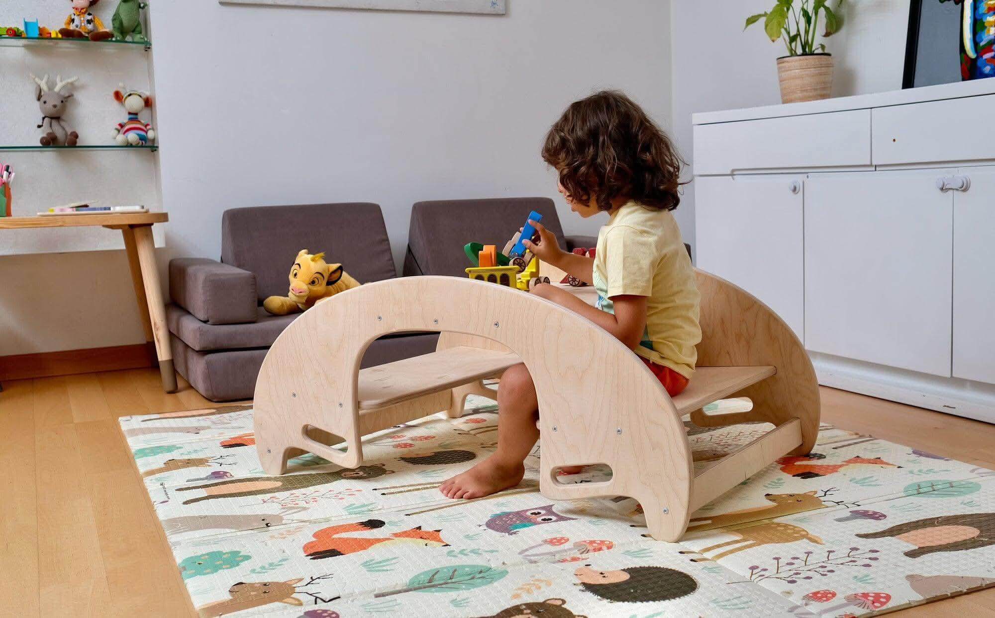 2in1 Montessori Seesaw and Table Chair Set