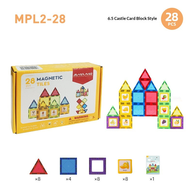 65cm Colorful Window Childrens Magnetic Building Toy  Educational Magnetic Blocks