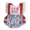 Girl Crawfish Lace Romper