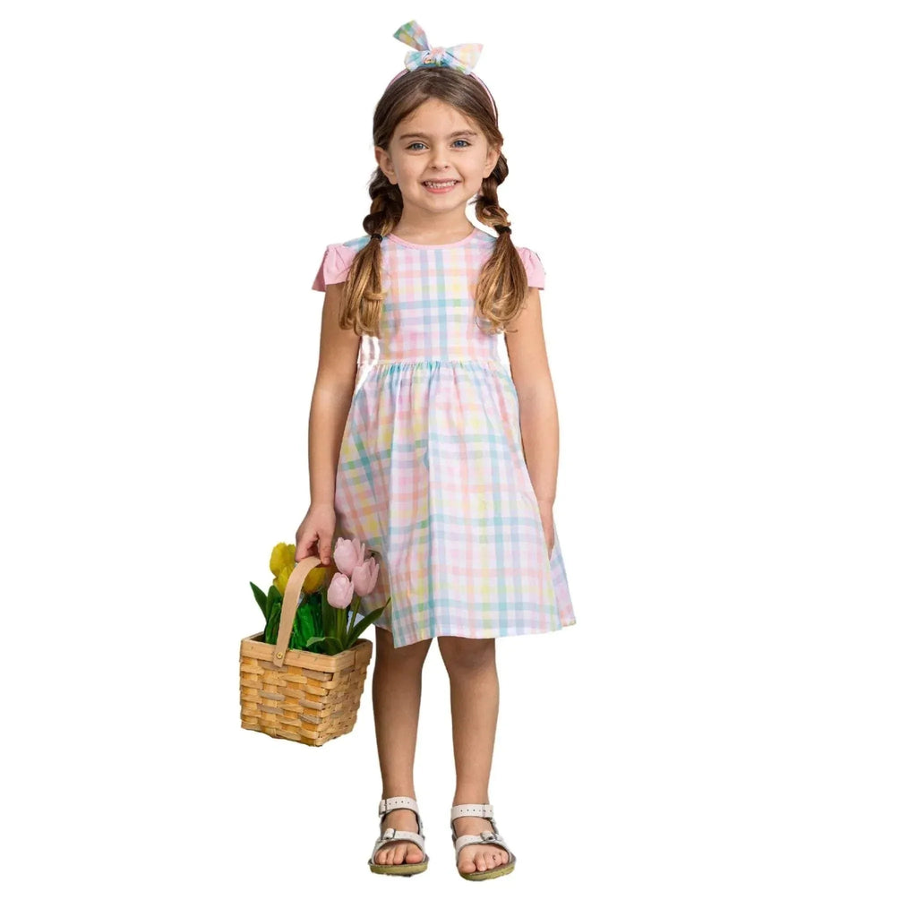 Andy & Evan - Gingham Sun Dress Easter Plaid