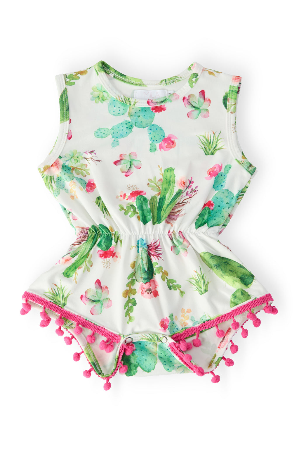 Cute Cactus Pom Pom Romper