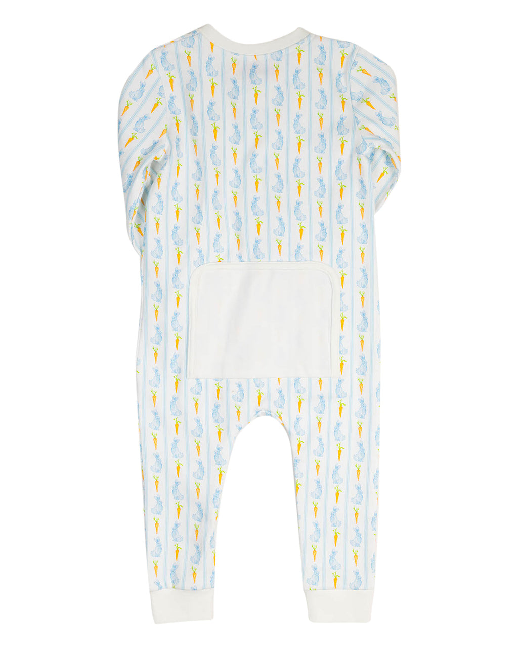 Blue Bunny Knit Zip Up Pajamas-FINAL SALE