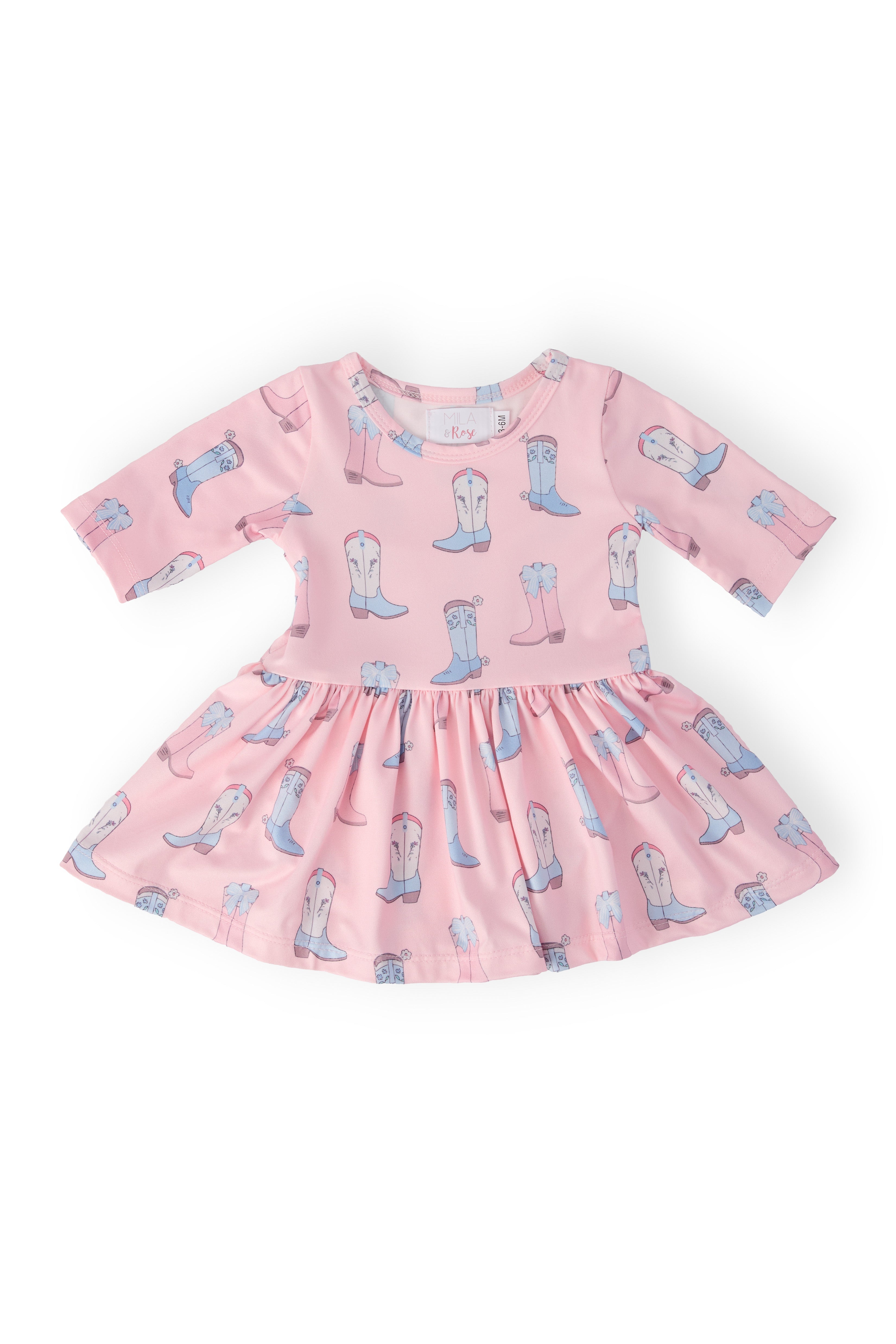 Ribbons & Rodeos 3/4 Sleeve Twirl Bodysuit