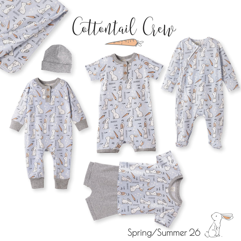Cottontail Crew Bamboo Easter Shorty Romper for Baby Boys