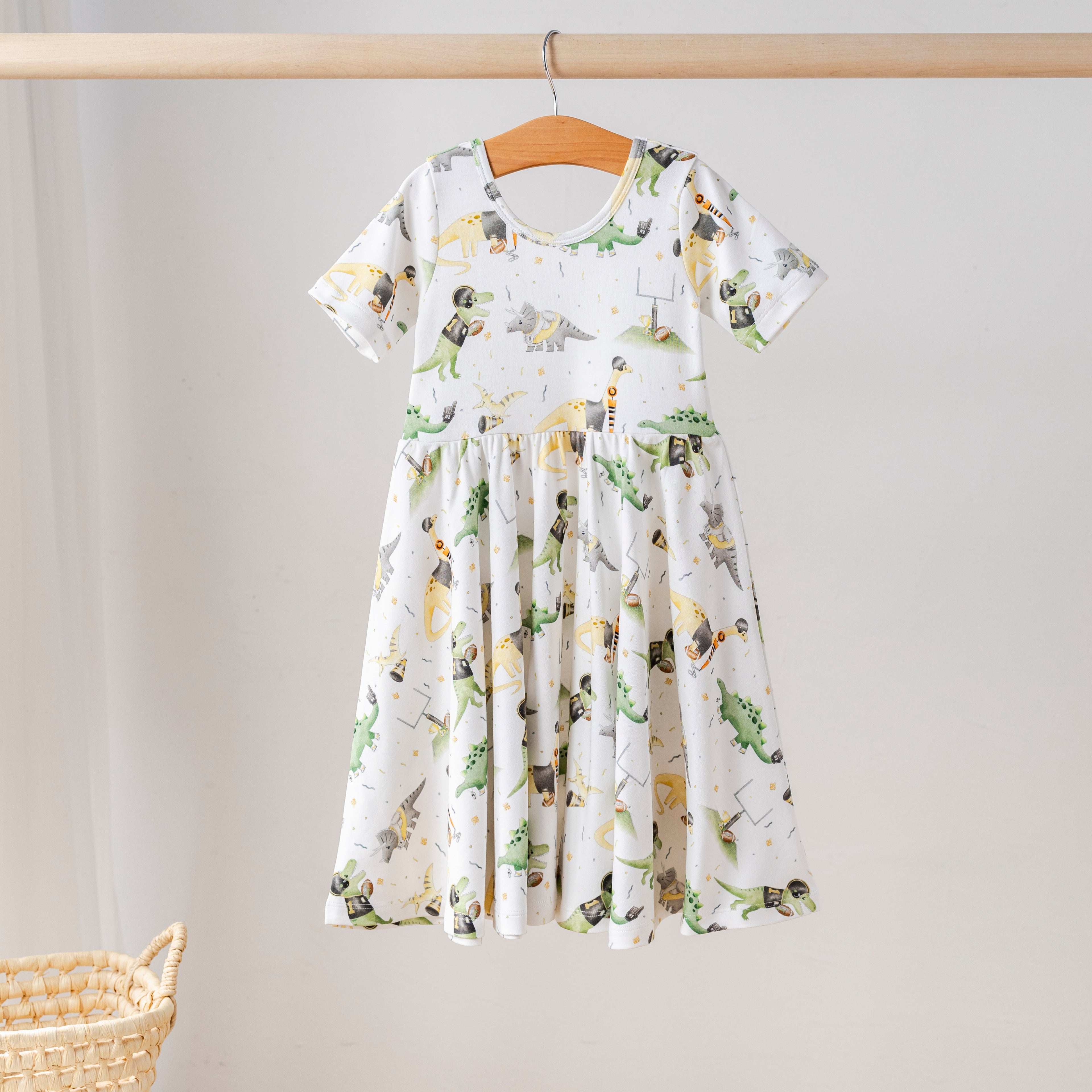 Saints Dino All-Stars Organic Cotton Dress for Kids