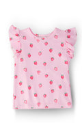 Sweet Strawberries S/S Ruffle Tee