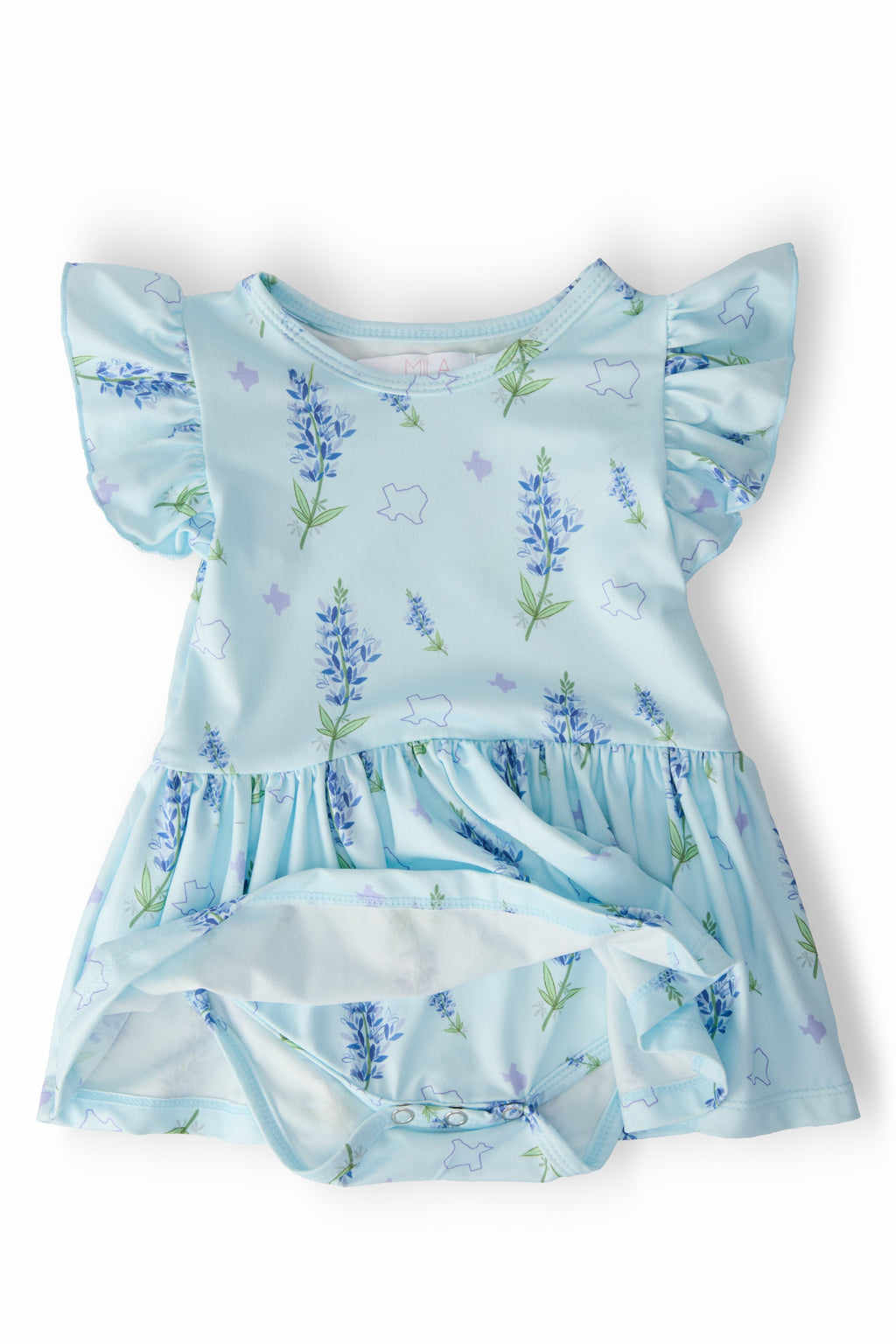 Texas Bluebonnets S/S Flutter Twirl Bodysuit