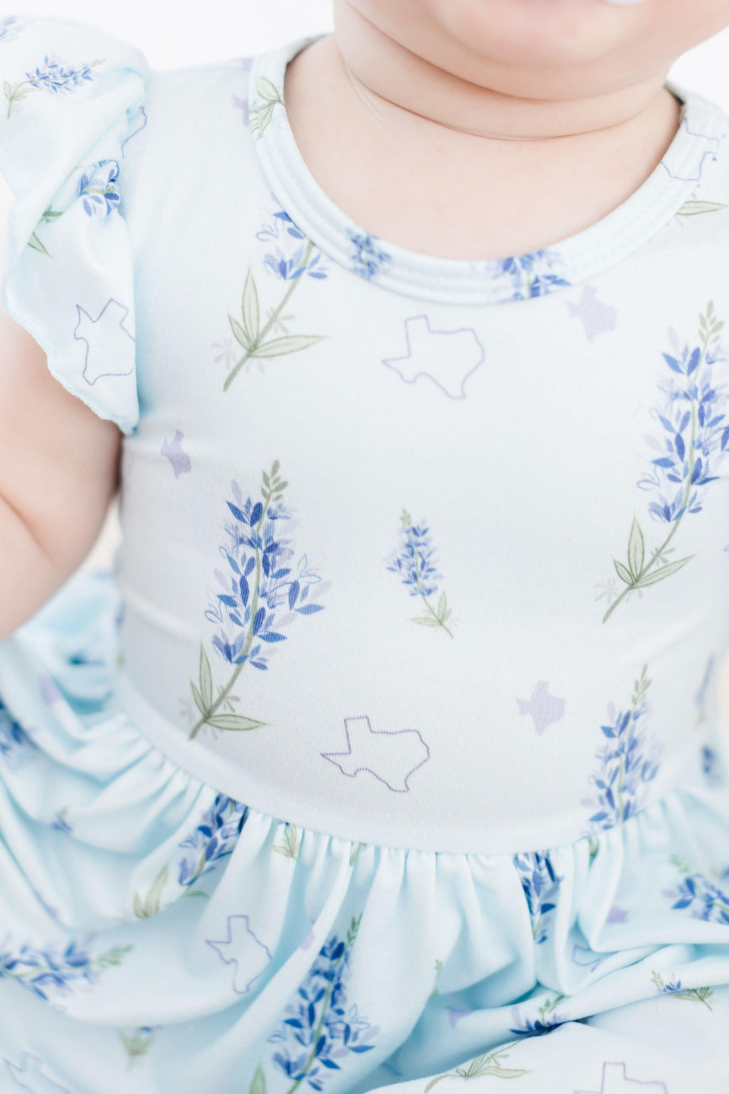 Texas Bluebonnets S/S Flutter Twirl Bodysuit