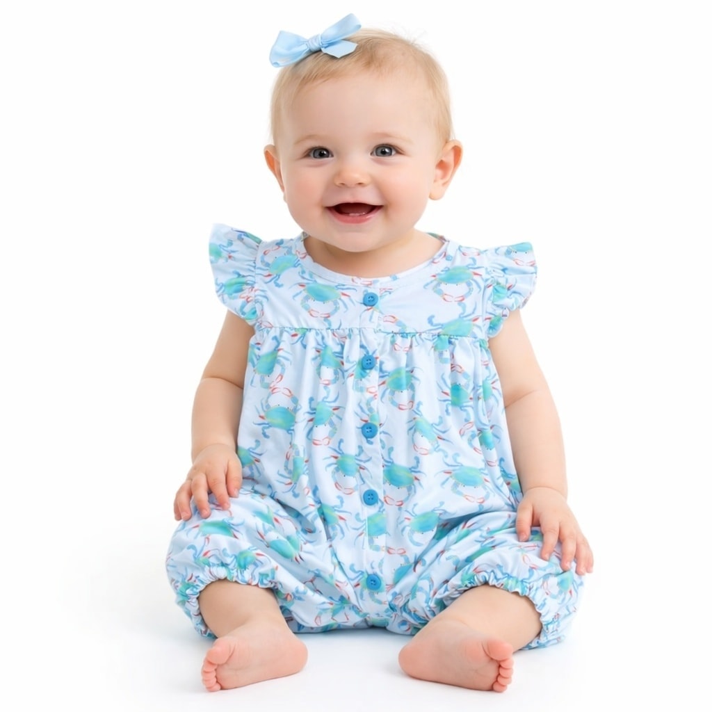 Aqua Crab Girl's Bubble