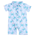 Aqua Crab Polo Romper