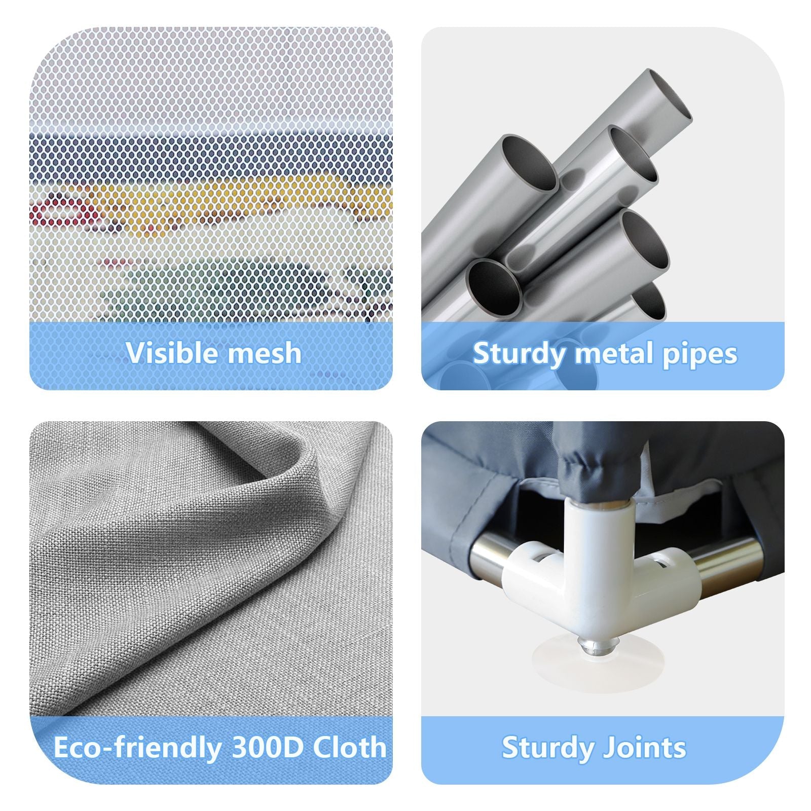 47"*47" Outdoor Fences Baby Playard Cloth Playpen Removable Enclosures for Indoor and Outdoor Use Care for Children and Pets With Playen Foldable Playmat Ocen Balls Handholds Basketball Hoop