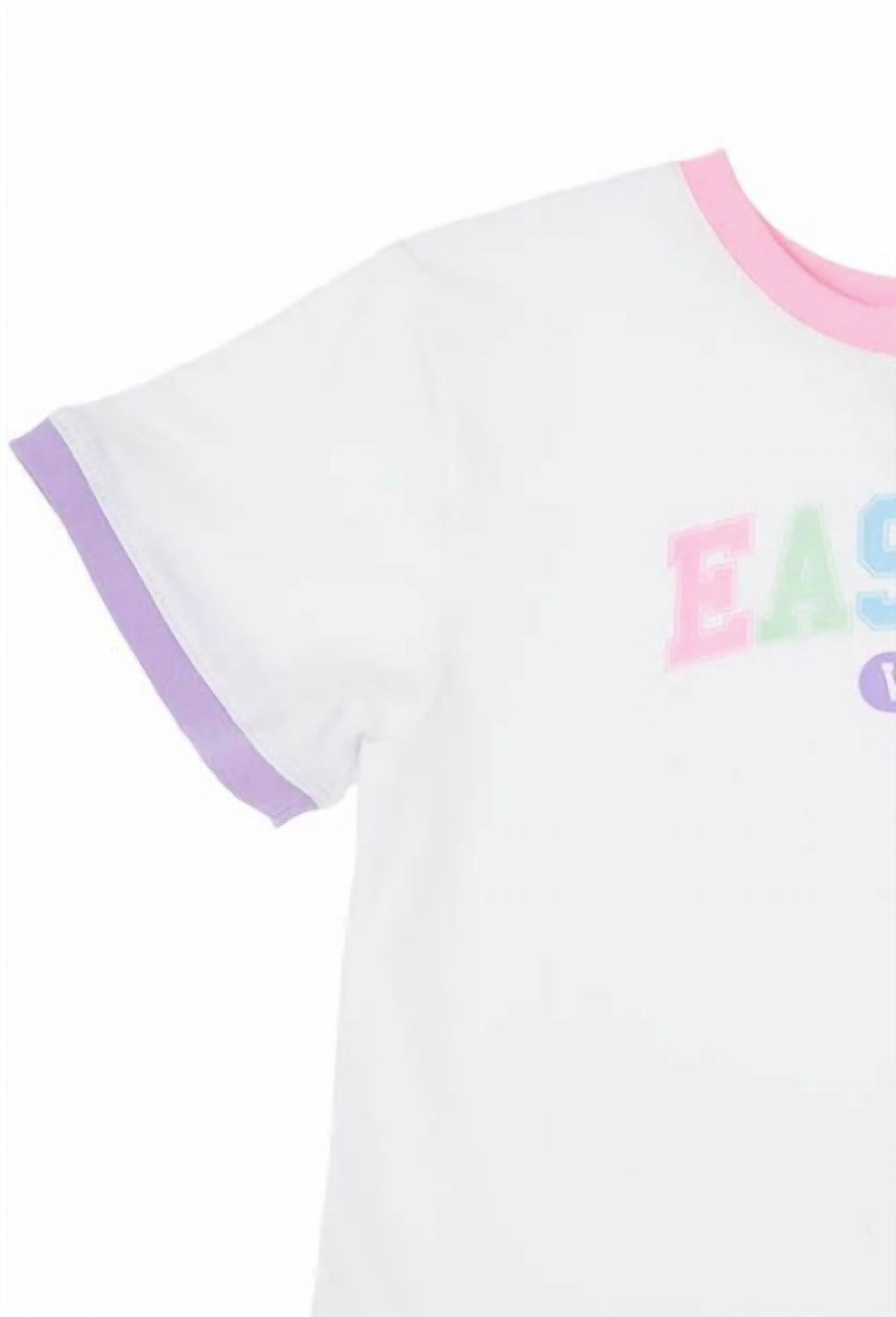 Girl's Easter Vibes Ringer Boxy Tee