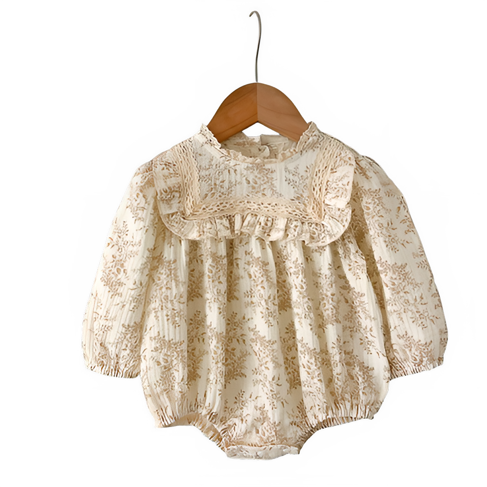 0-24M Spring Newborn Infant Baby Girls Romper Muslin Lapel Floral Rompers Kids One Piece Fashion Baby Clothing Newborn Jumpsuit