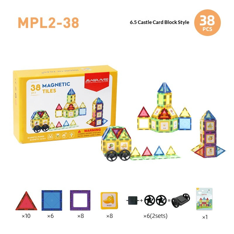 65cm Colorful Window Childrens Magnetic Building Toy  Educational Magnetic Blocks