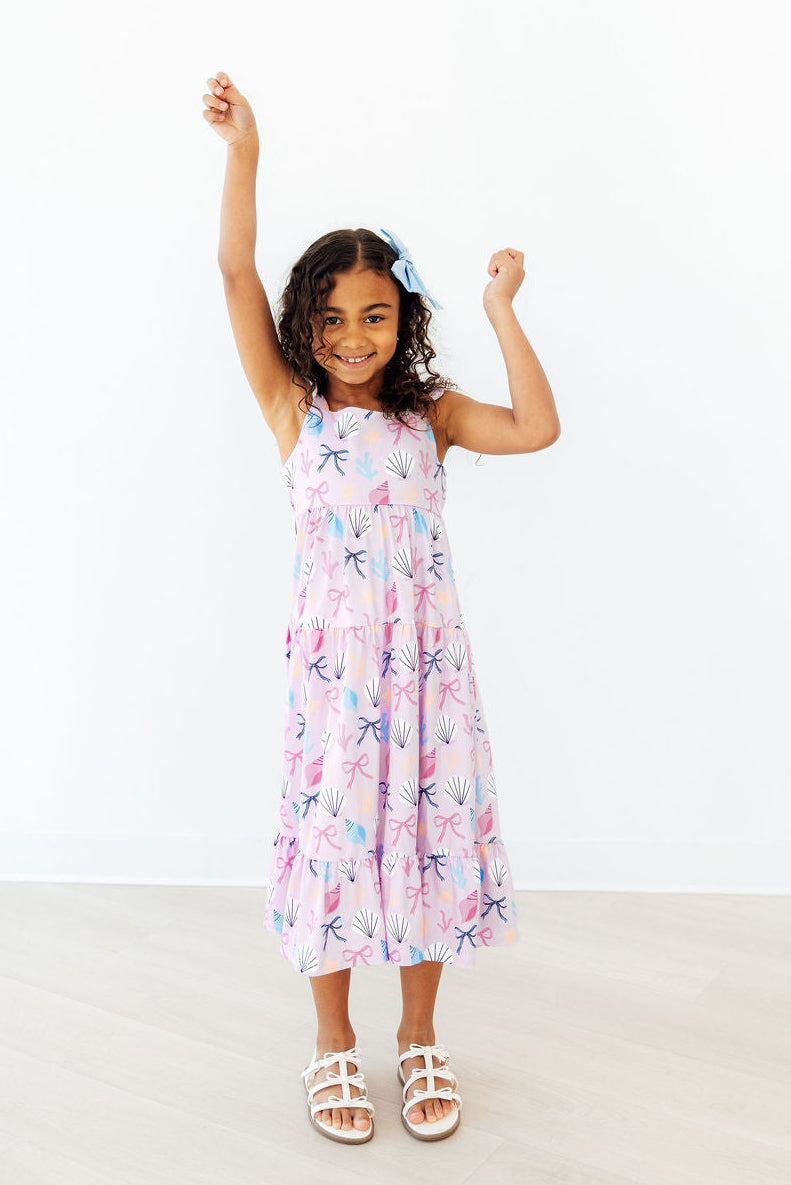 Beachside Bows Ruffle Maxi Dress