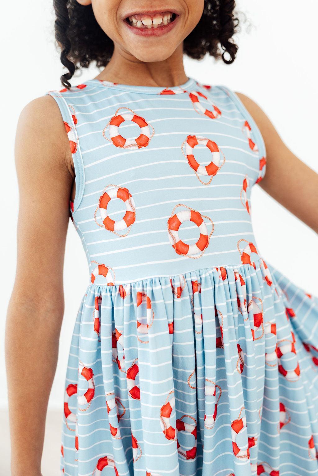 Little Lifeguard Tank Twirl Dress
