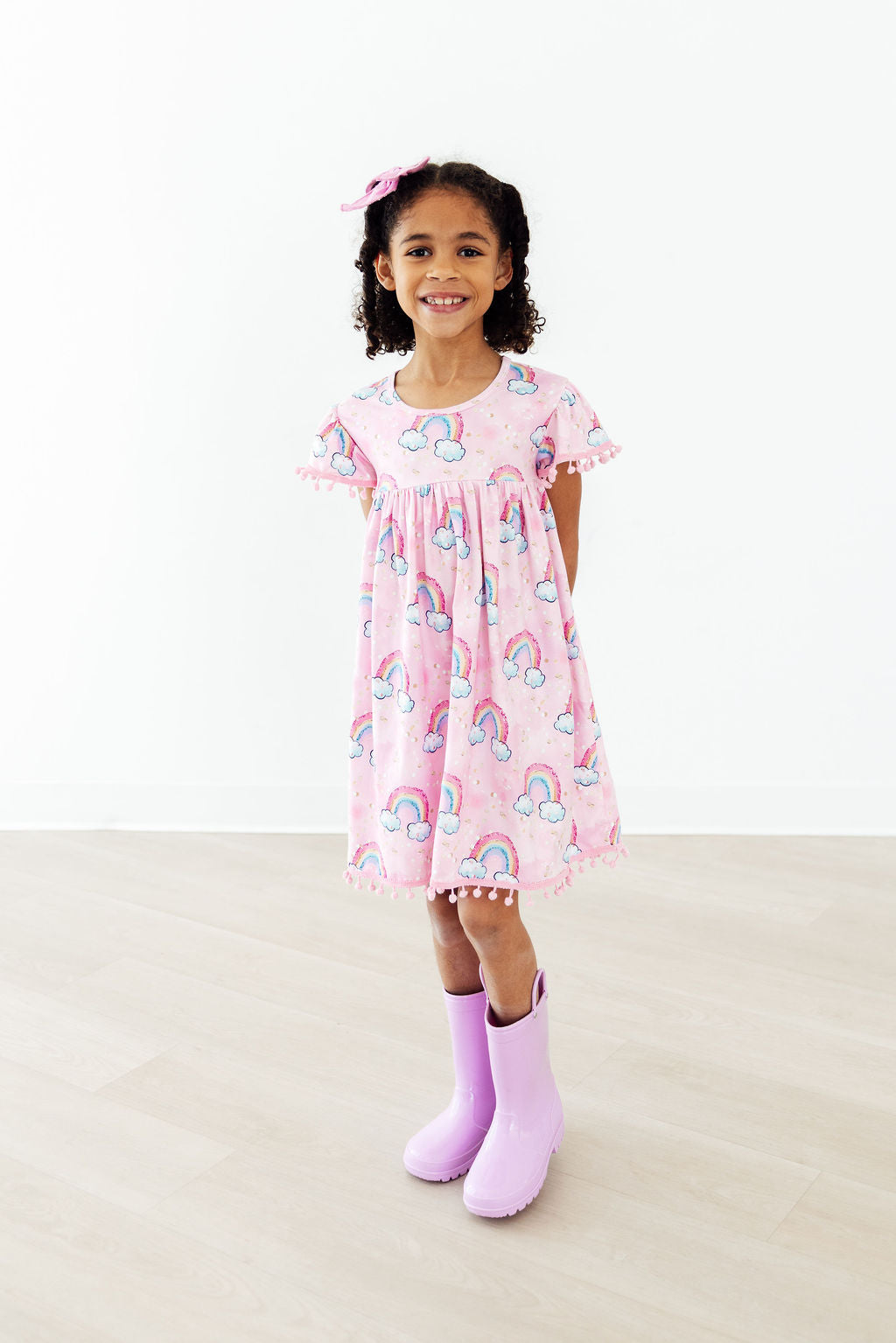 Sparkling Rainbows Pom Pom Dress