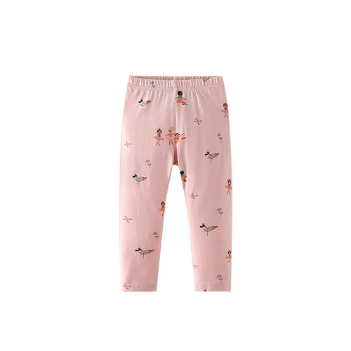 Autumn Arrival Baby Kids Girls Cartoon Pattern Cute Pants