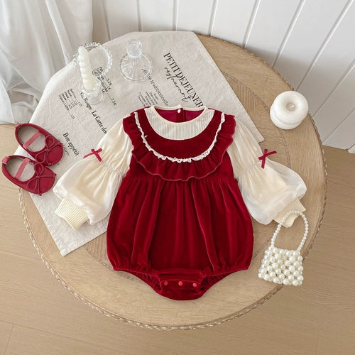 Autumn Arrival Baby Girls Long Sleeves Butterfly-bows Decorated Color